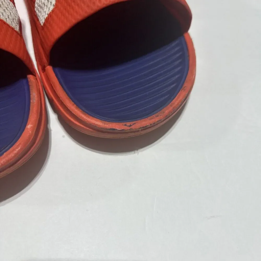 Men's Nike Benassi Solarsoft Athletic Slide Sandals - Orange/Blue - Size 13